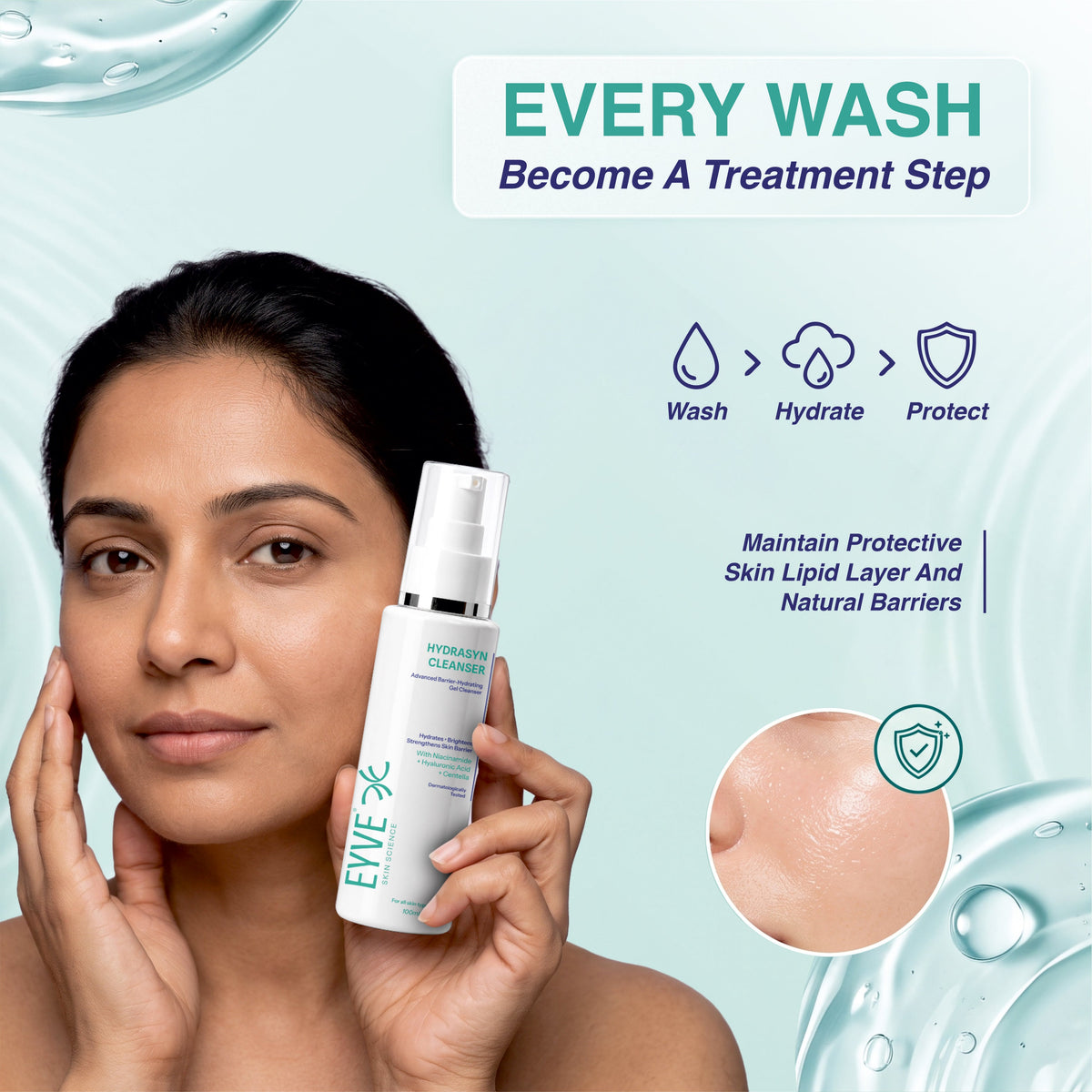 EYVE HYDRASYN hydrating cleanser daily skincare routine benefits