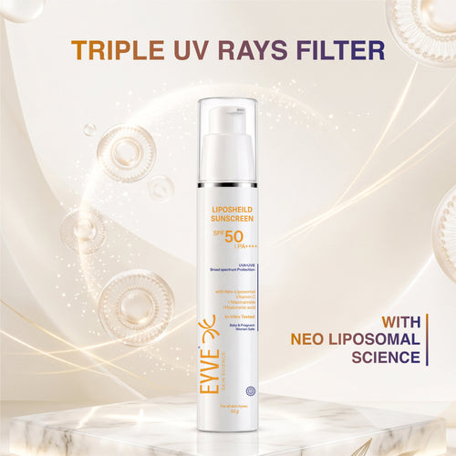 EYVE LipoShield sunscreen UV ray filter protection infographic